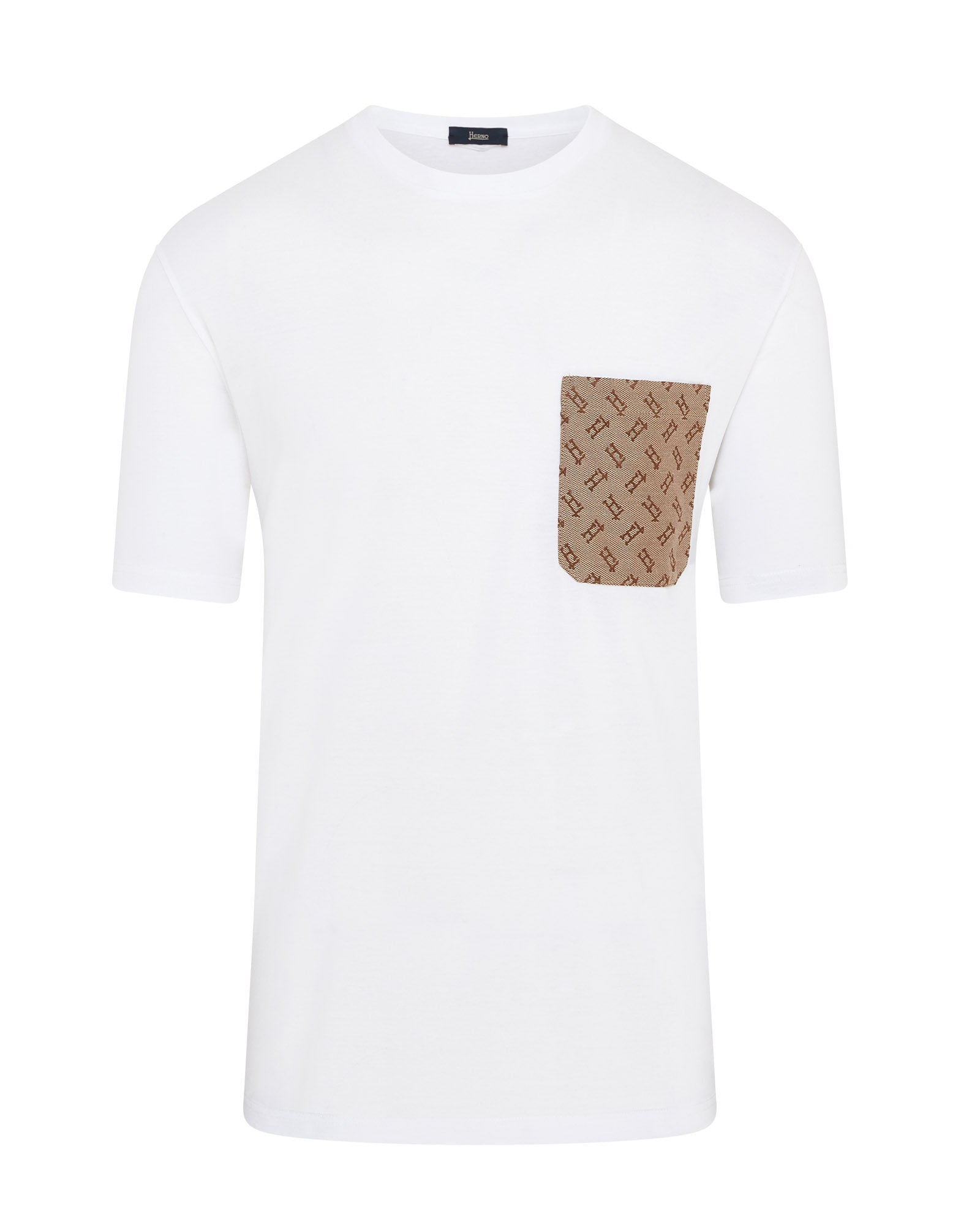 Herno Monogram Pocket Short Sleeve T shirt White Union 22