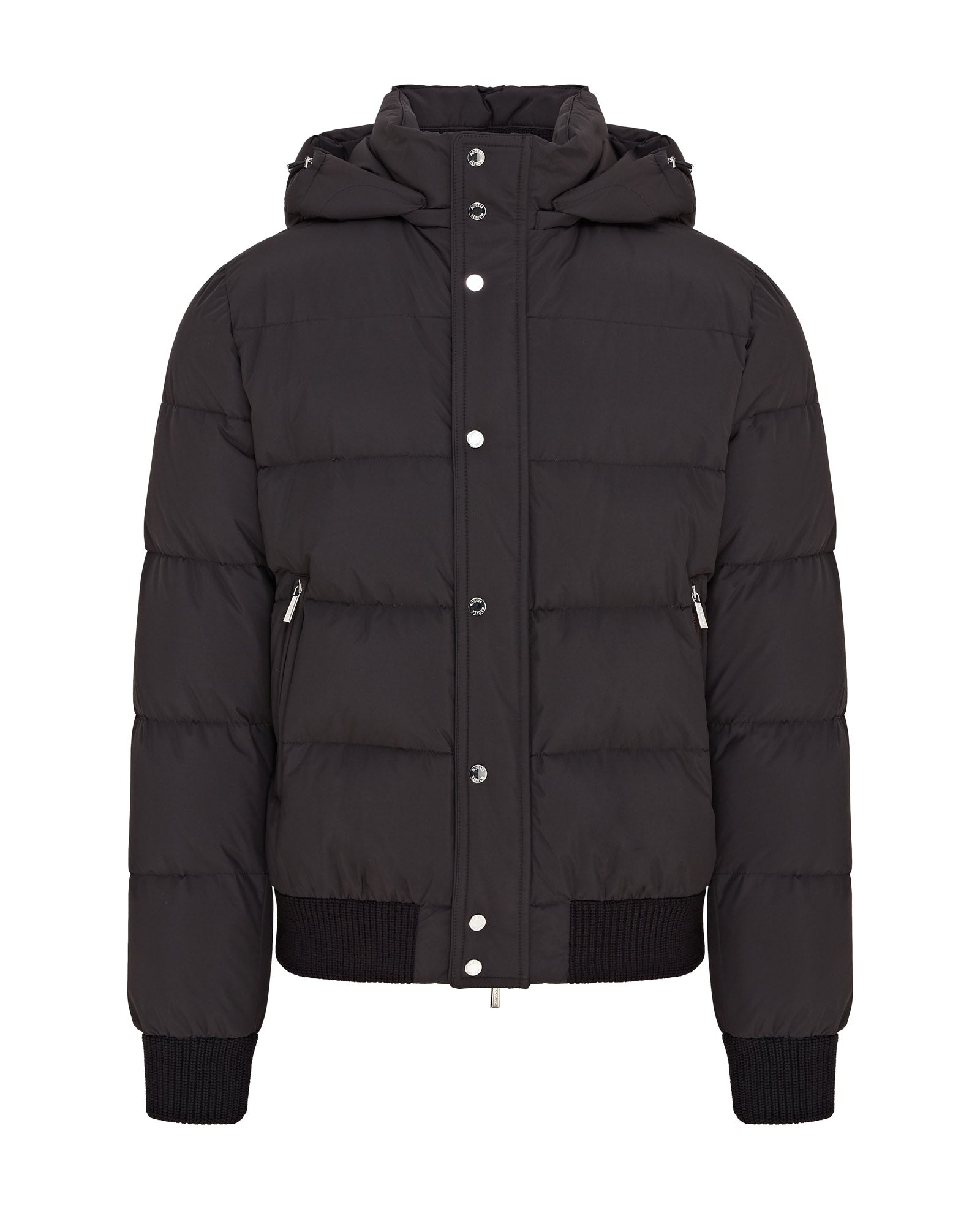 Quilted hooded bomber jacket sale